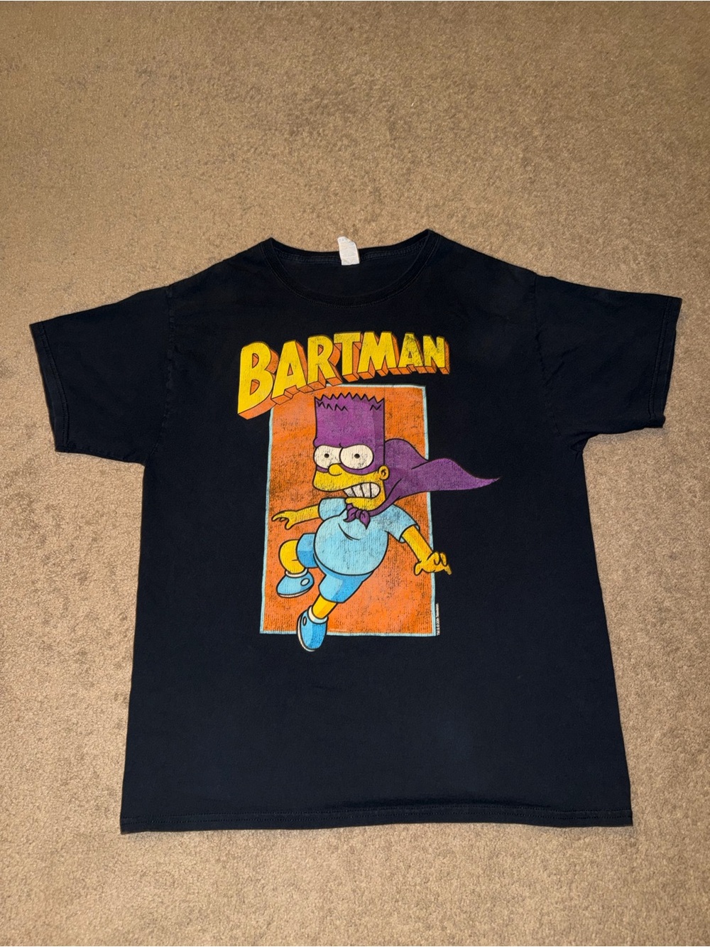 The Simpsons Bartman vintage y2k black t-shirt